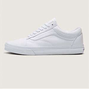 Vans Old Skool Classic White leather Men's Sneakers men’s Sz 6.5